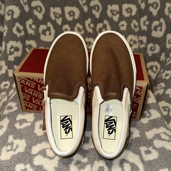 Vans Classic Slip-On Sneakers Desert Twill Brown/Beige New 🆕 & Never Worn 🥰 - Picture 13 of 17